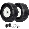 15x6.00-6 Flat Free Lawn Mower Tire and Wheel, 2 Pack N5140