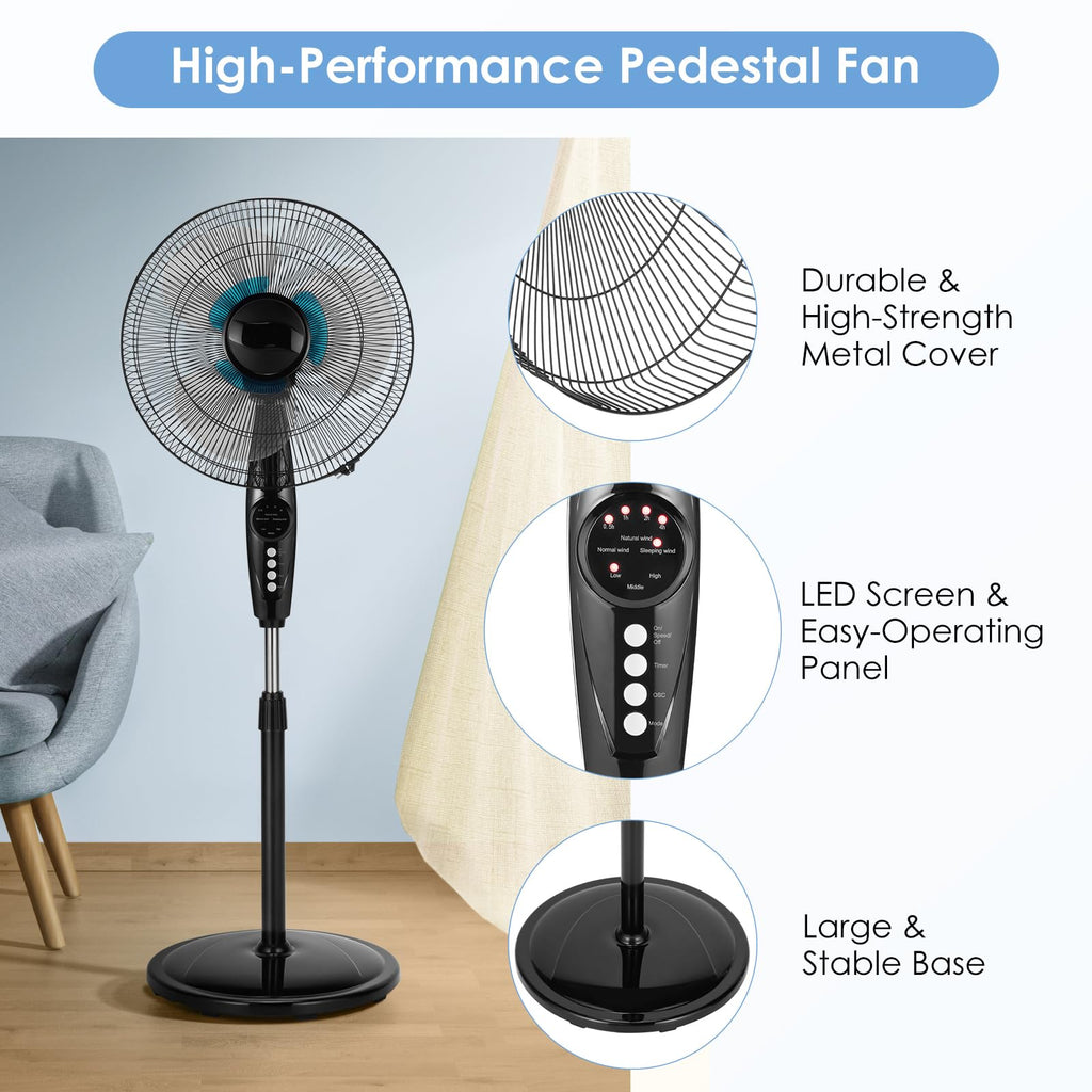 16” Pedestal Fan with 3-Speed Digital Control P631436