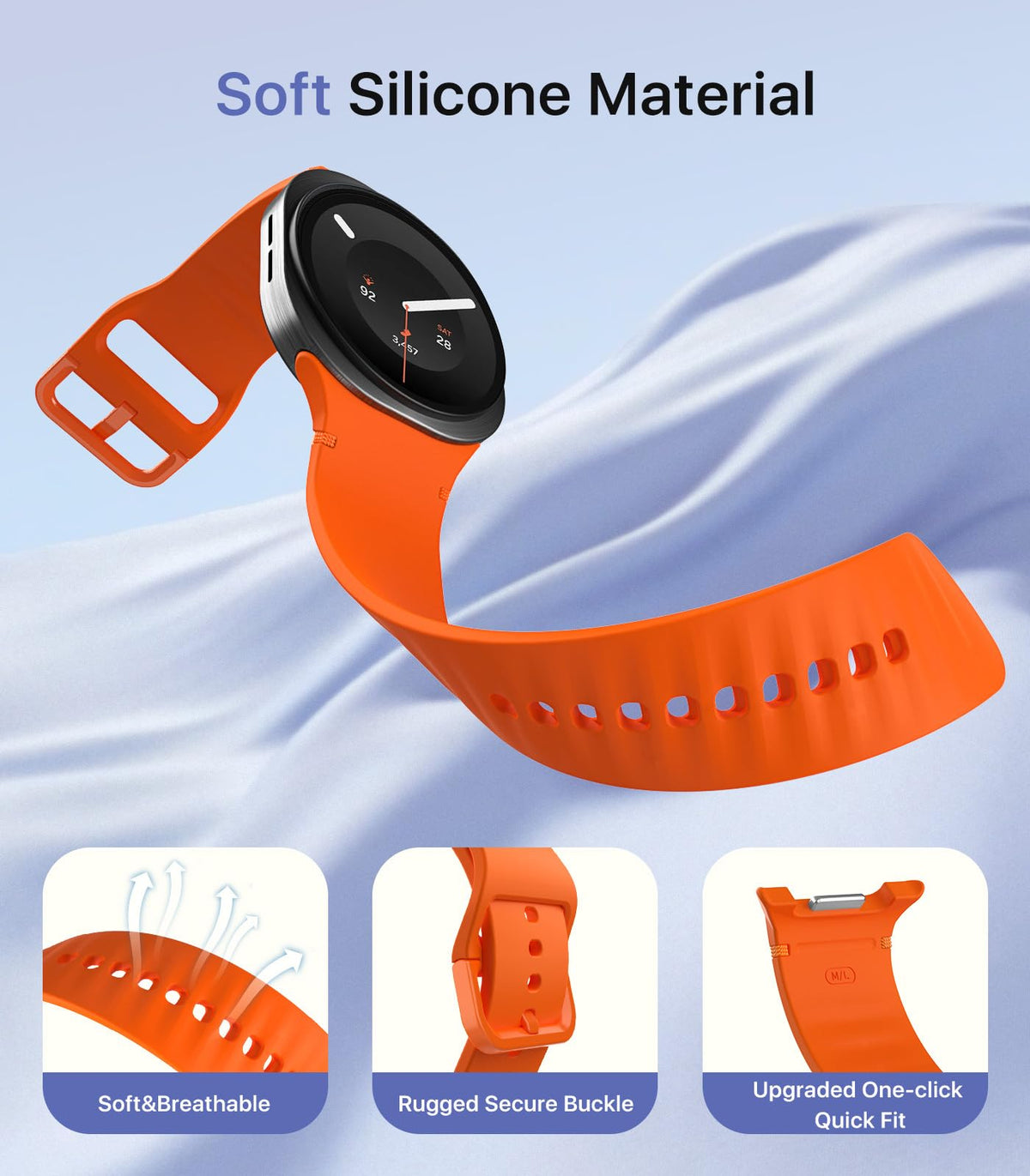 Band Compatible with Samsung Galaxy Watch 9 8 40mm 44mm/Classic 46mm E61088