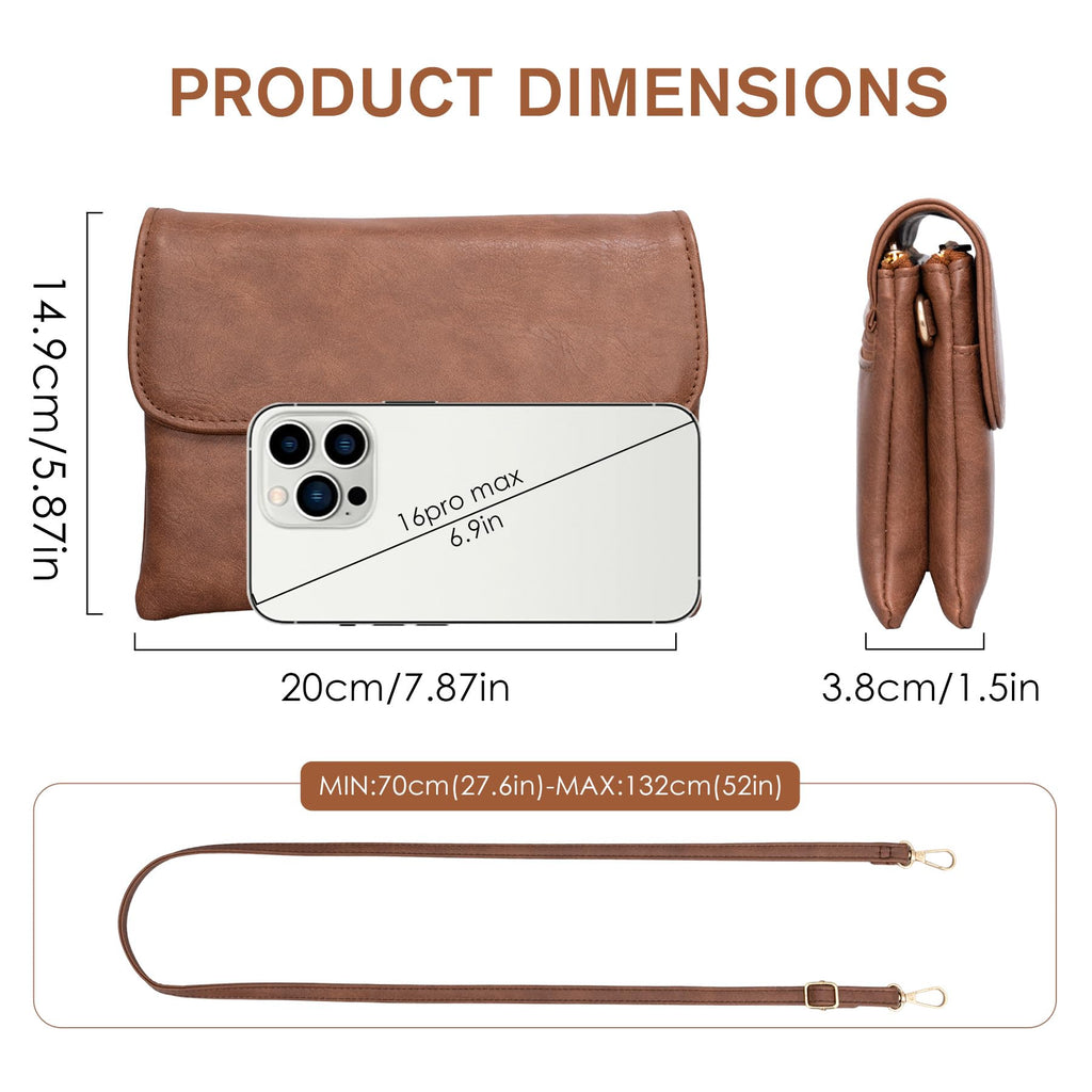 Small Crossbody Bags Vegan Leather Cell Phone Purse P4232