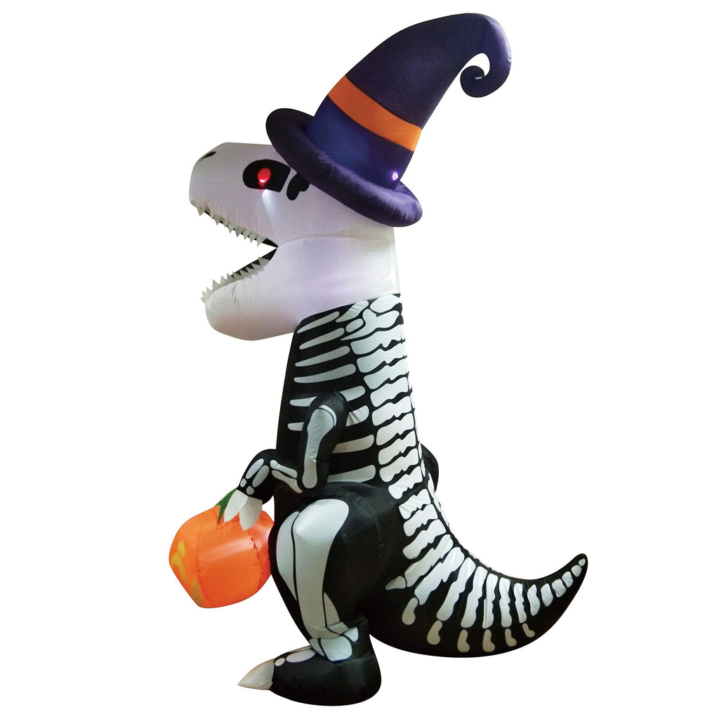 8 FT Inflatable Skeleton Dinosaur with Built-in LEDs T486081