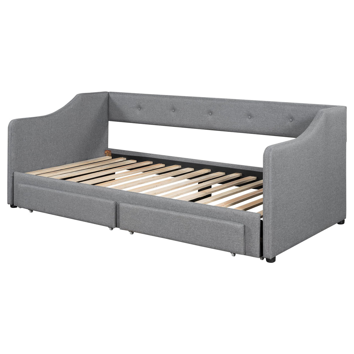 Upholstered Twin XL to King Size Daybed with Pop Up Trundle K36748