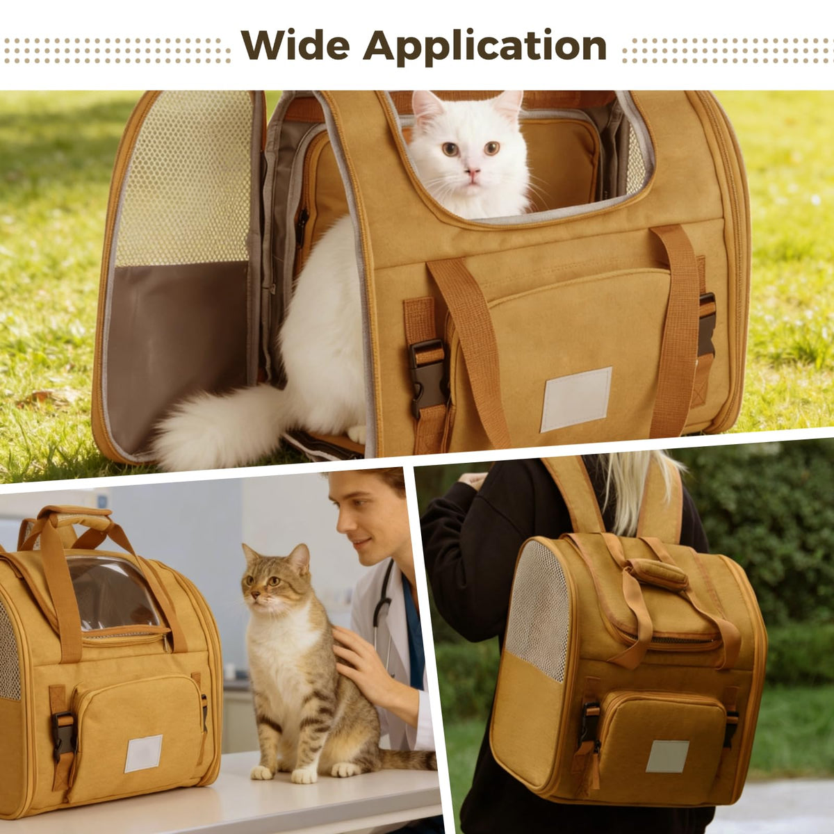 Expandable Pet Backpack Carrier with Ventilated Mesh Top X96128