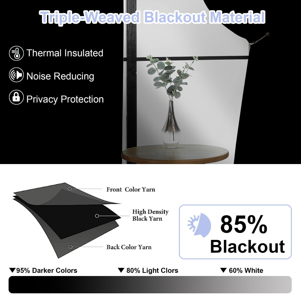 Sage Green Blackout Curtains, 72 Inch, 2 Panels Set Y73672