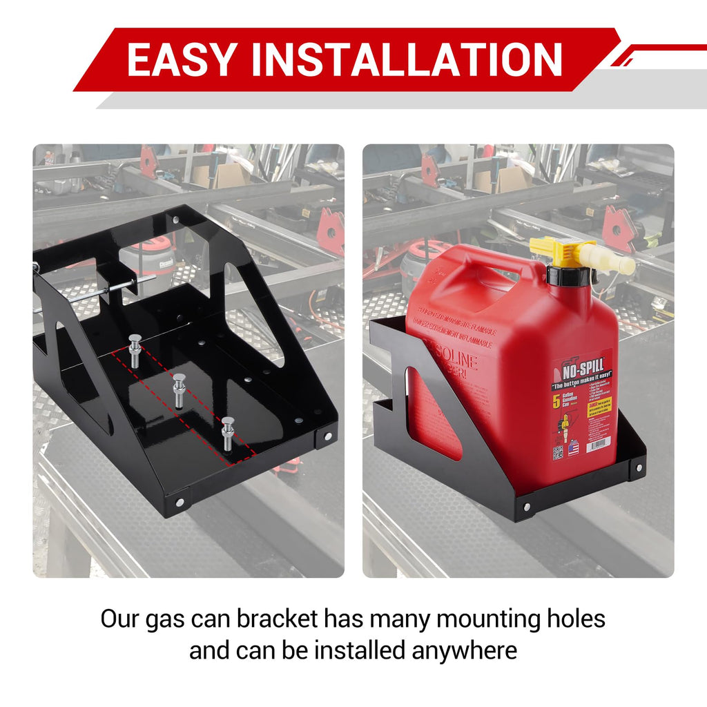 5 Gallon Trailer Gas Can Holder Rack T4084