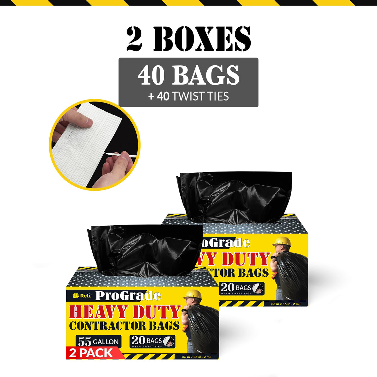 55 Gallon Heavy Duty Garbage Bags B800