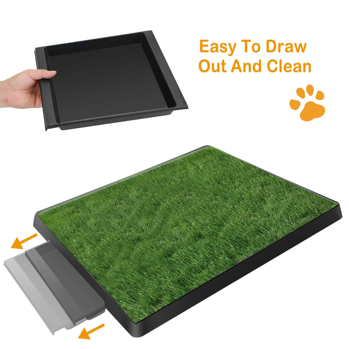 Dog Grass Pad with Tray 25”x 20” Artificial Grass W203907