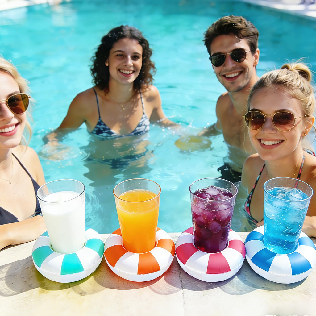 Stripe 4 Pack Inflatable Drink Holder N755
