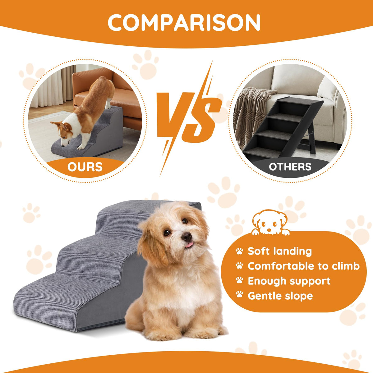 Dog Stairs 2-Step Grey O126441