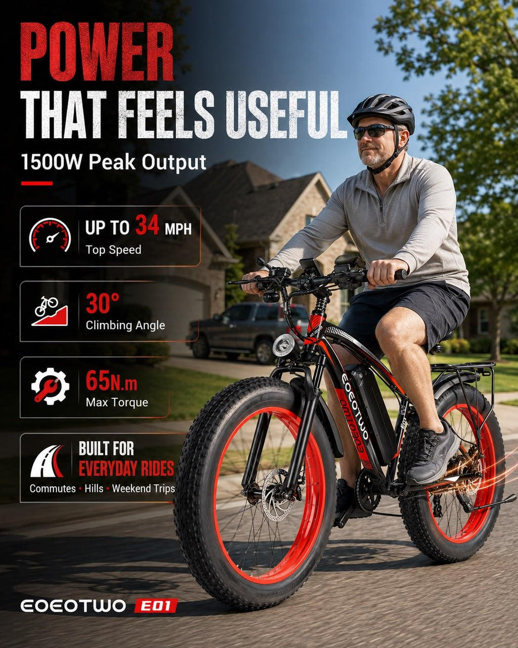 26" Fat Tire Electric Bike O435