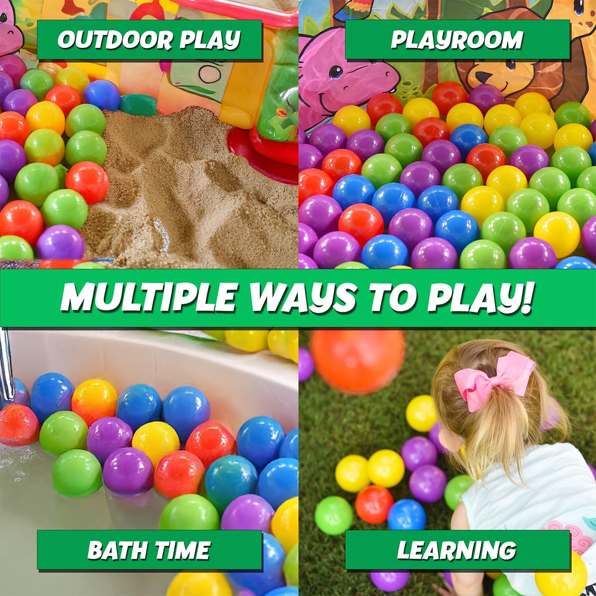 100 Count Multi Colored Play Balls J77053