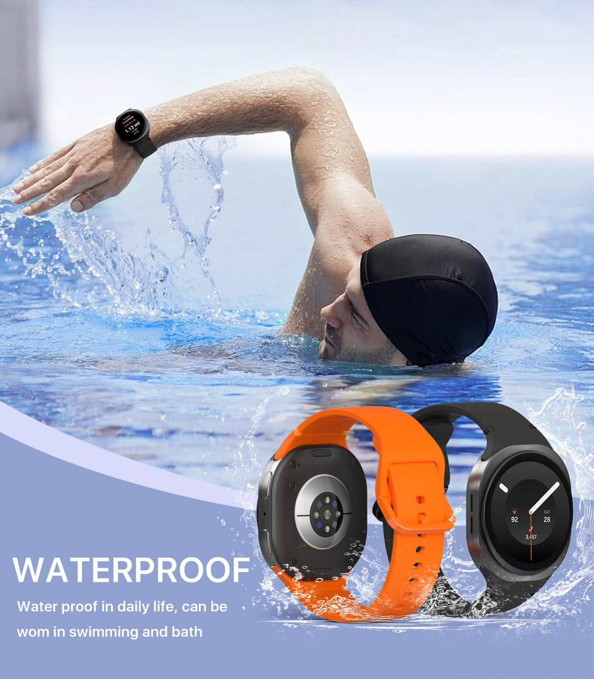 Band Compatible with Samsung Galaxy Watch 9 8 40mm 44mm/Classic 46mm E61088