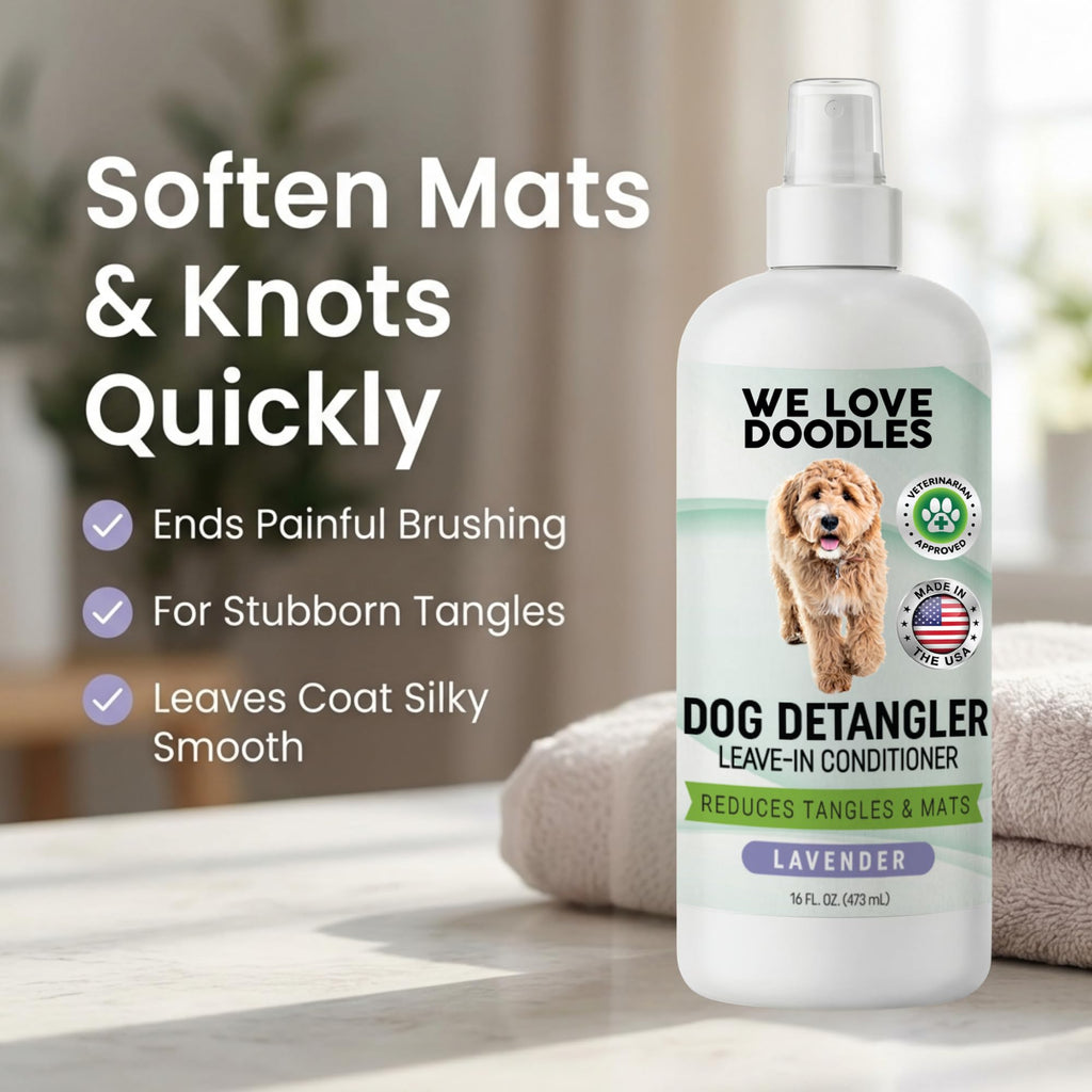 Dog Detangler Spray, Leave-in Conditioner Spray, Lavender, 16 OZ Q32340