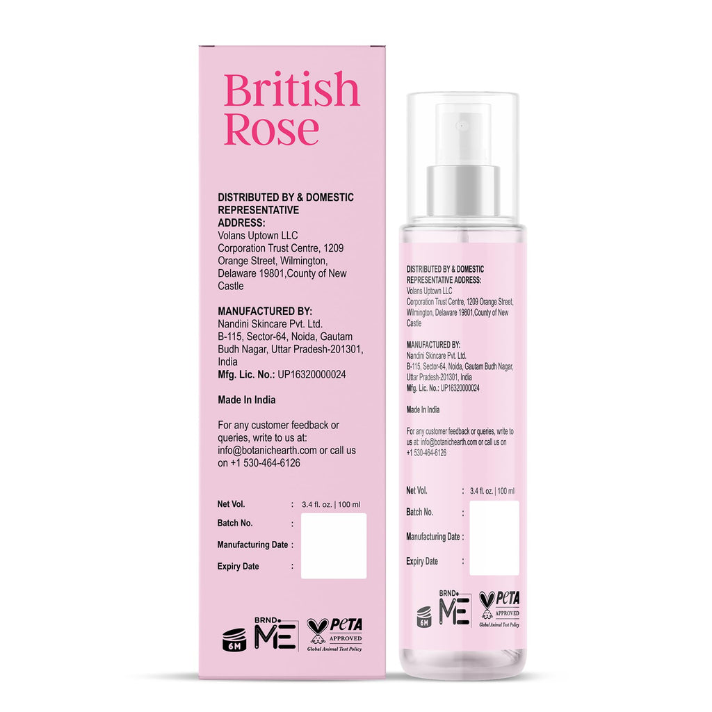 British Rose Body Spray & Hair Perfume 3.4oz R395
