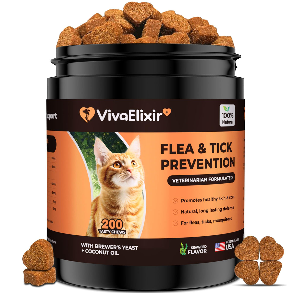 Flea & Tick Treatment for Cats 200 Chews O562