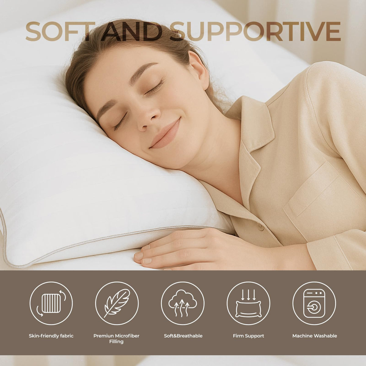 King Size Down Alternative Pillows Set of 2 L873140