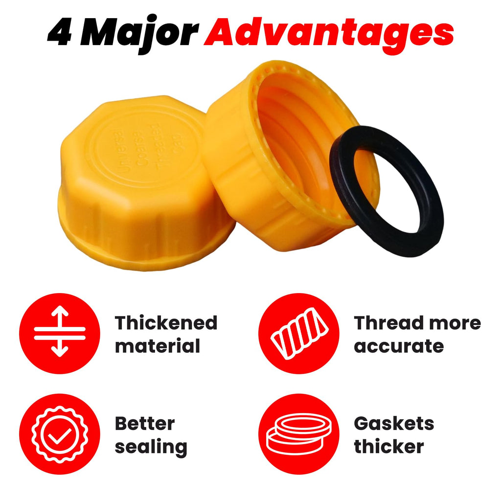 10'' Gas Can Spout Replacement Kit with Yellow Gas Caps K8859