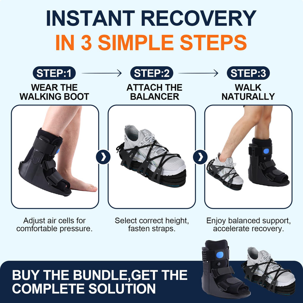 Inflatable Air Cam Walker Fracture Boot with Adjustable Shoe Lift J175603