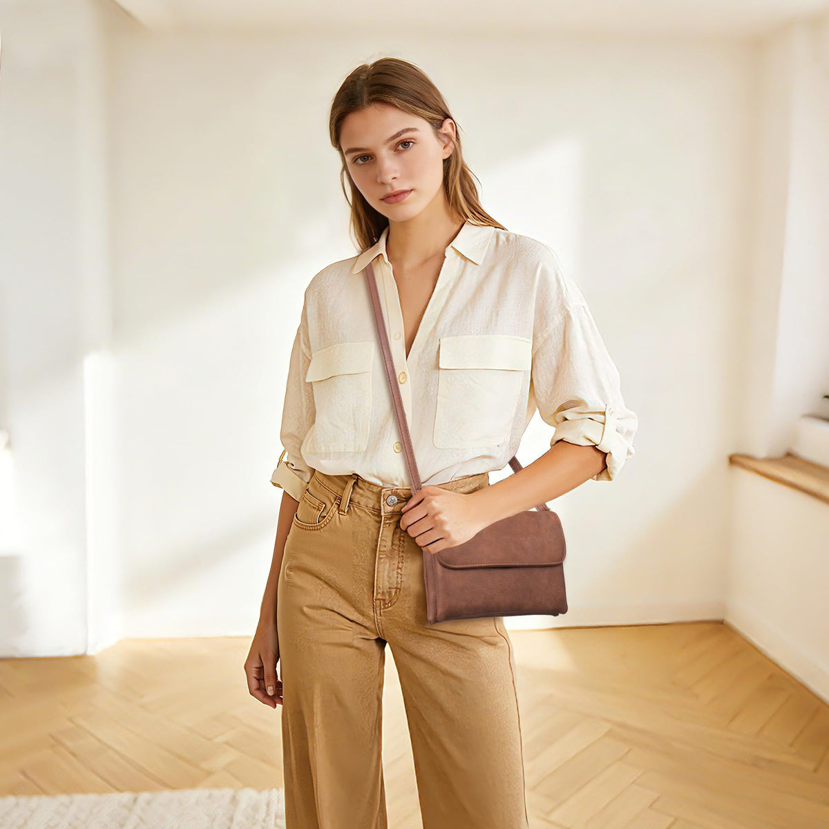 Small Crossbody Bags Vegan Leather Cell Phone Purse P4232