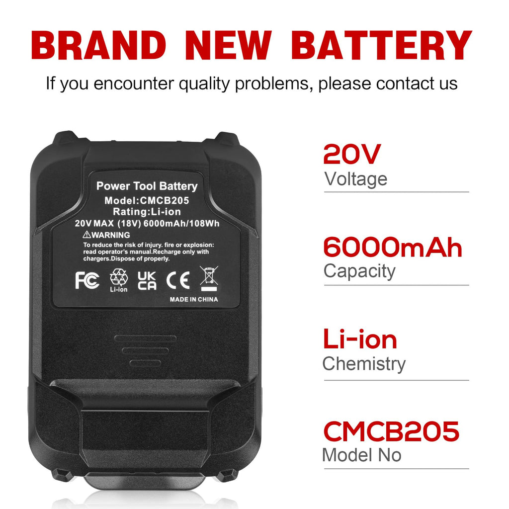 20V Lithium ion Replacement Battery X870405