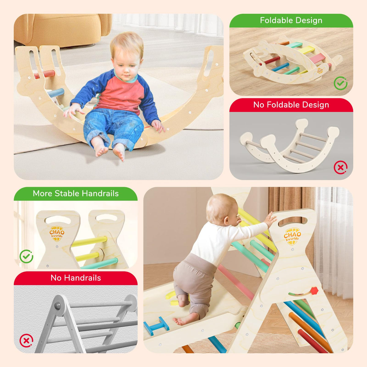 Montessori Toddler Climbing Toys Indoor Y5202