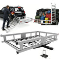 500LBS Aluminum Alloy Folding Hitch Cargo Carrier with Ramp I10253