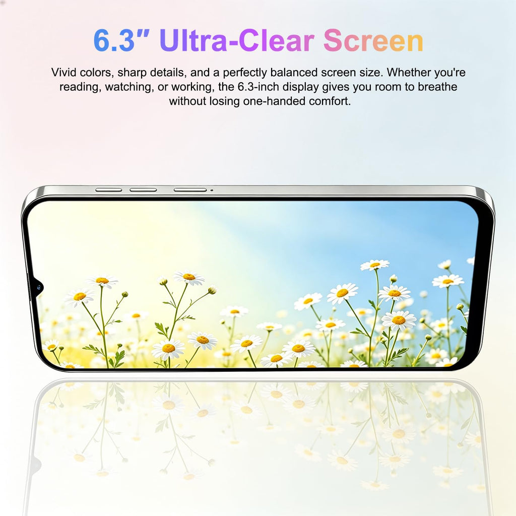 Unlocked 4G Smartphone 6.3 Inch Full Screen 3GB RAM 32GB ROM Black P343