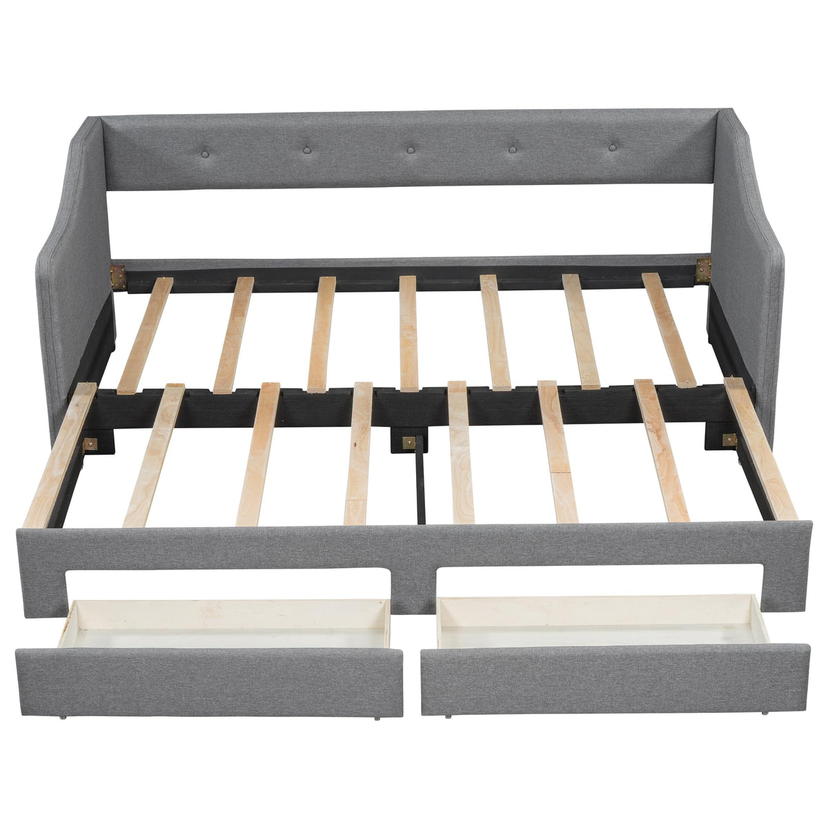 Upholstered Twin XL to King Size Daybed with Pop Up Trundle K36748