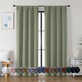 Sage Green Blackout Curtains, 72 Inch, 2 Panels Set Y73672