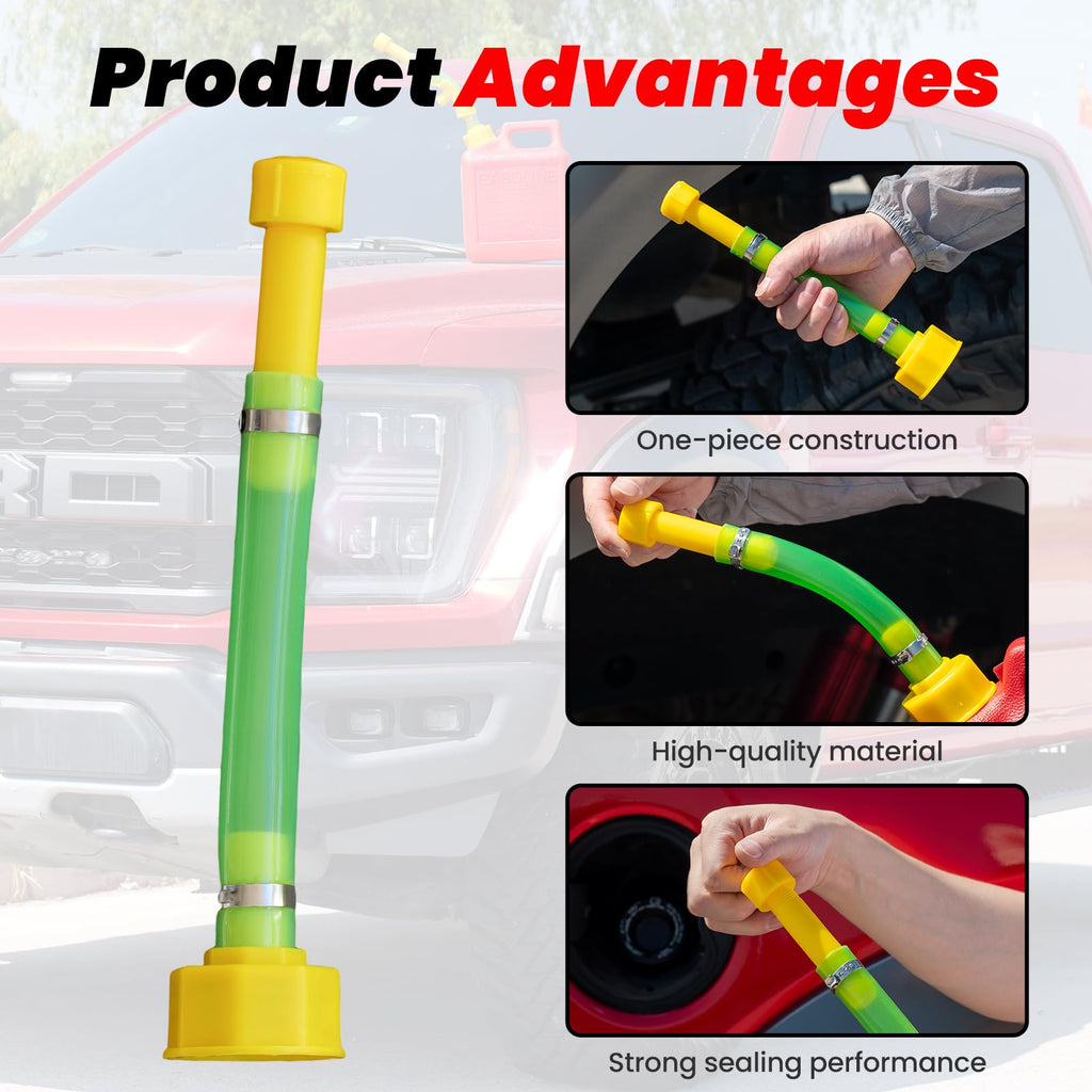 10'' Gas Can Spout Replacement Kit with Yellow Gas Caps K8859