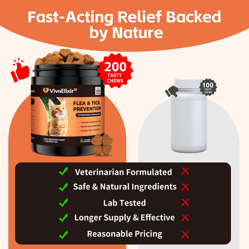 Flea & Tick Treatment for Cats 200 Chews O562