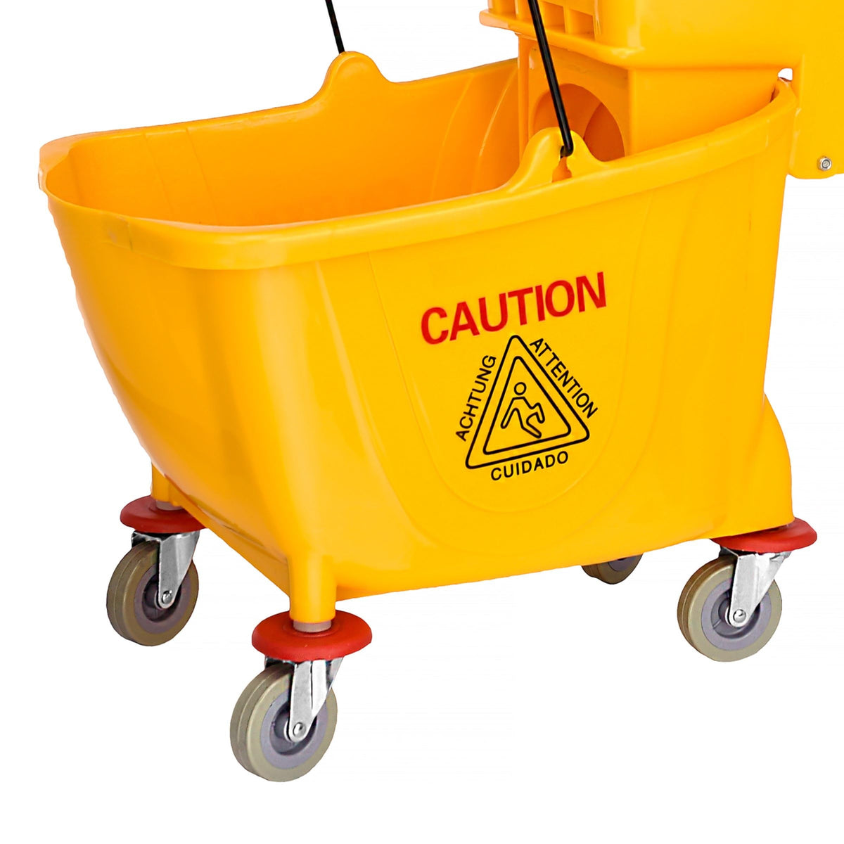 35 qt. Yellow Mop Bucket on Wheels Q390659