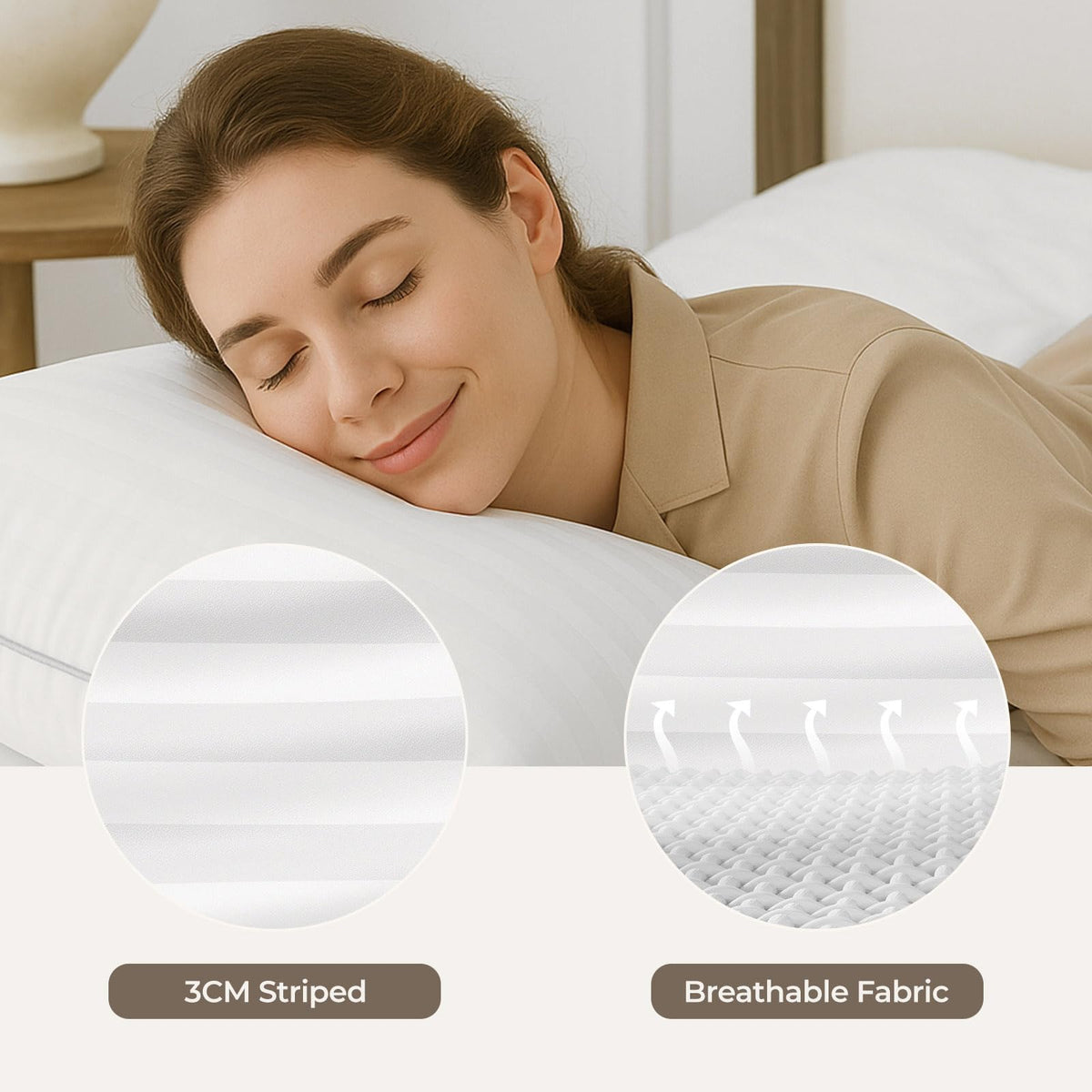 King Size Down Alternative Pillows Set of 2 L873140
