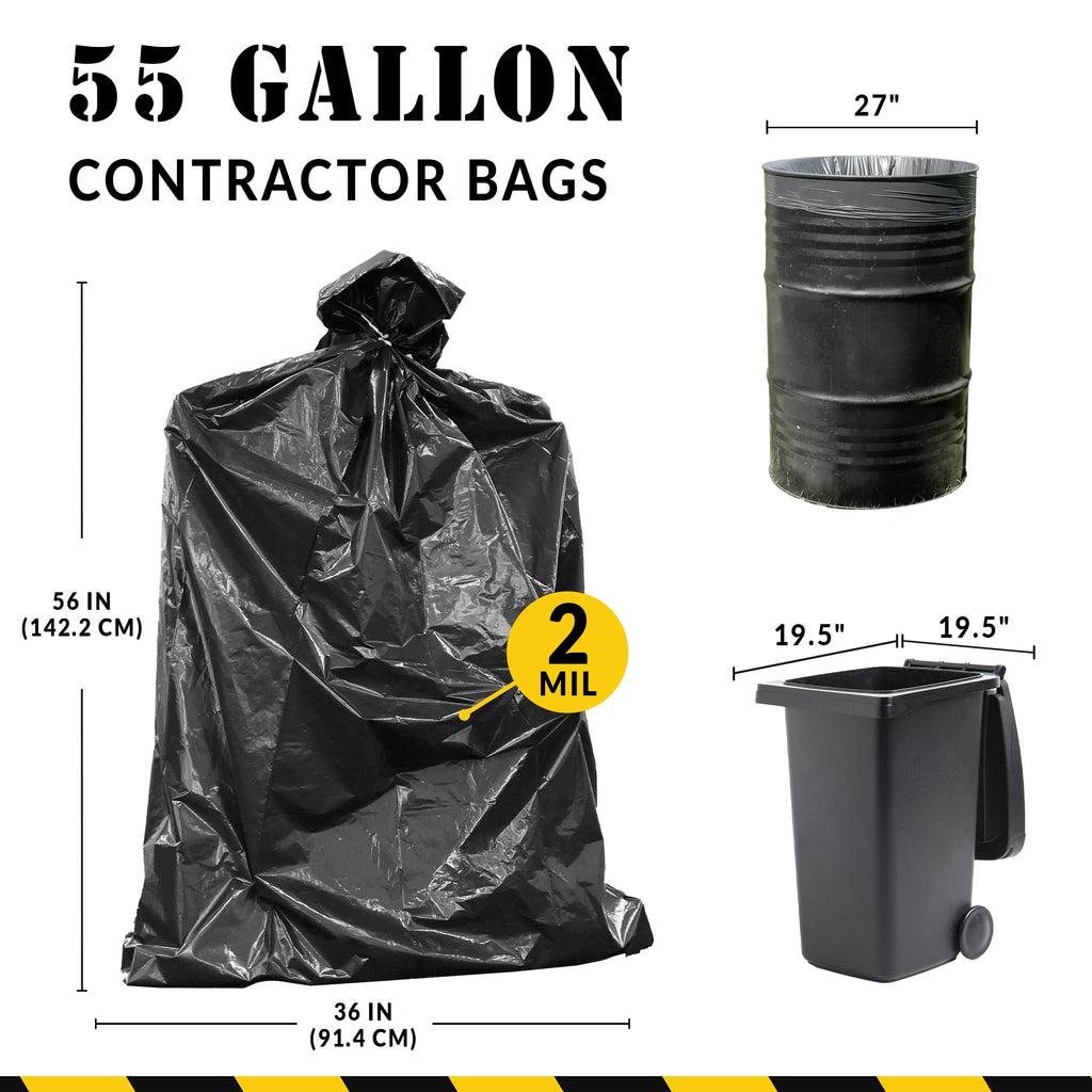 55 Gallon Heavy Duty Garbage Bags B800