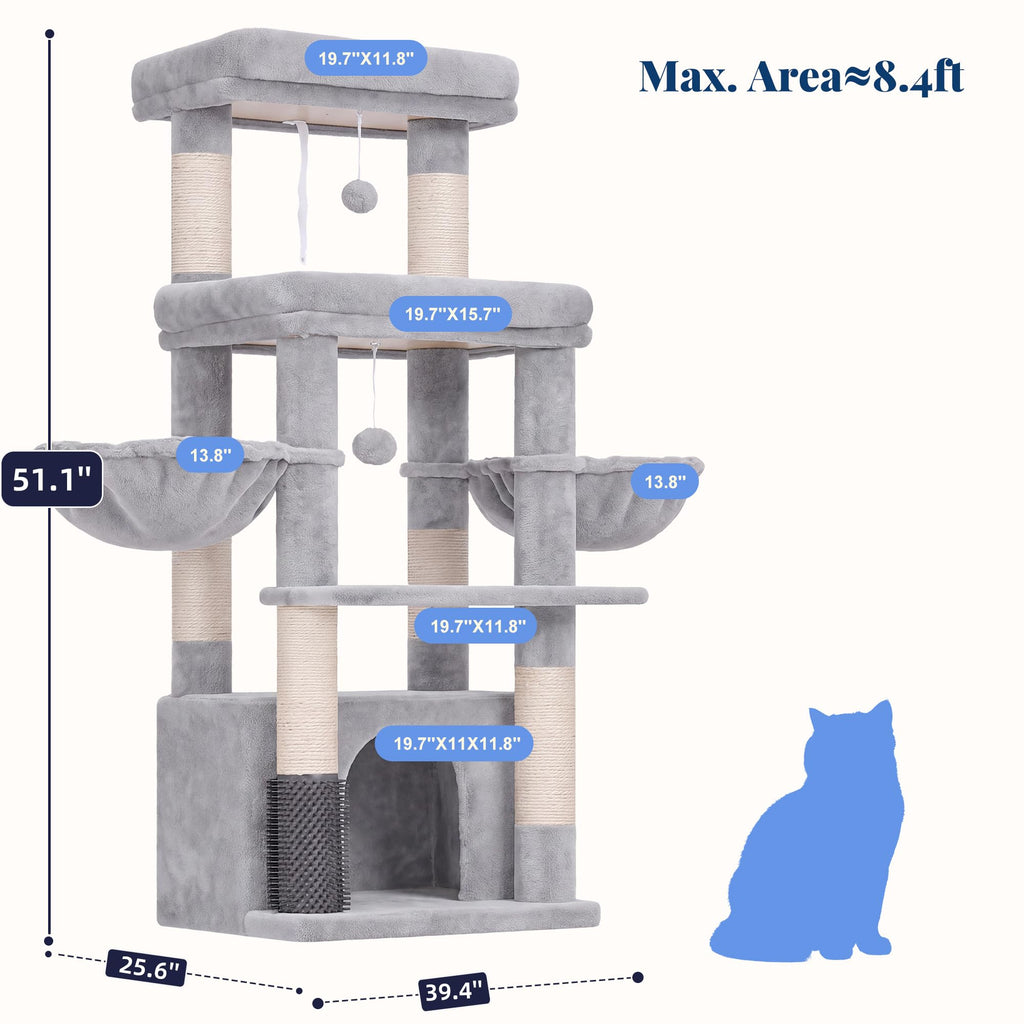 Cat Tree Tower with Extra Large Platform P845