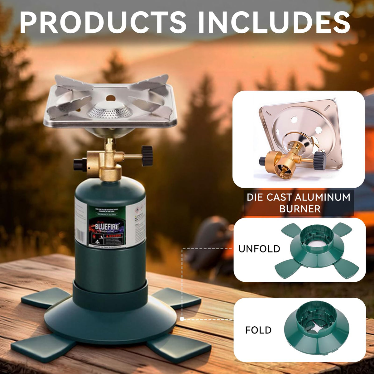 Portable 10000BTU Single Burner Propane Camping Stove V65111