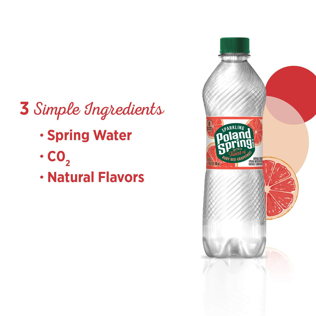 Sparkling Water, Red Ruby Grapefruit, 16.9 Fl Oz, Pack of 8 J240968
