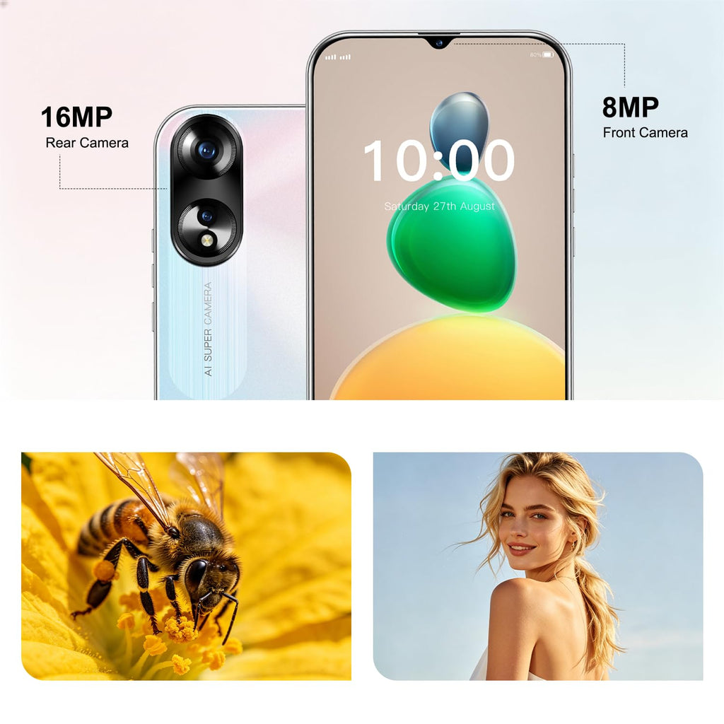 Unlocked 4G Smartphone 6.3 Inch Full Screen 3GB RAM 32GB ROM Black P343