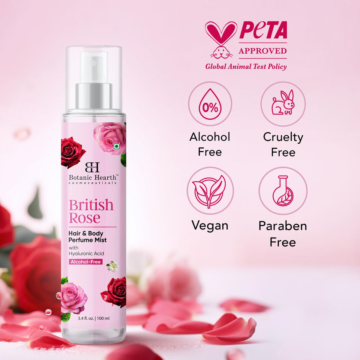 British Rose Body Spray & Hair Perfume 3.4oz R395