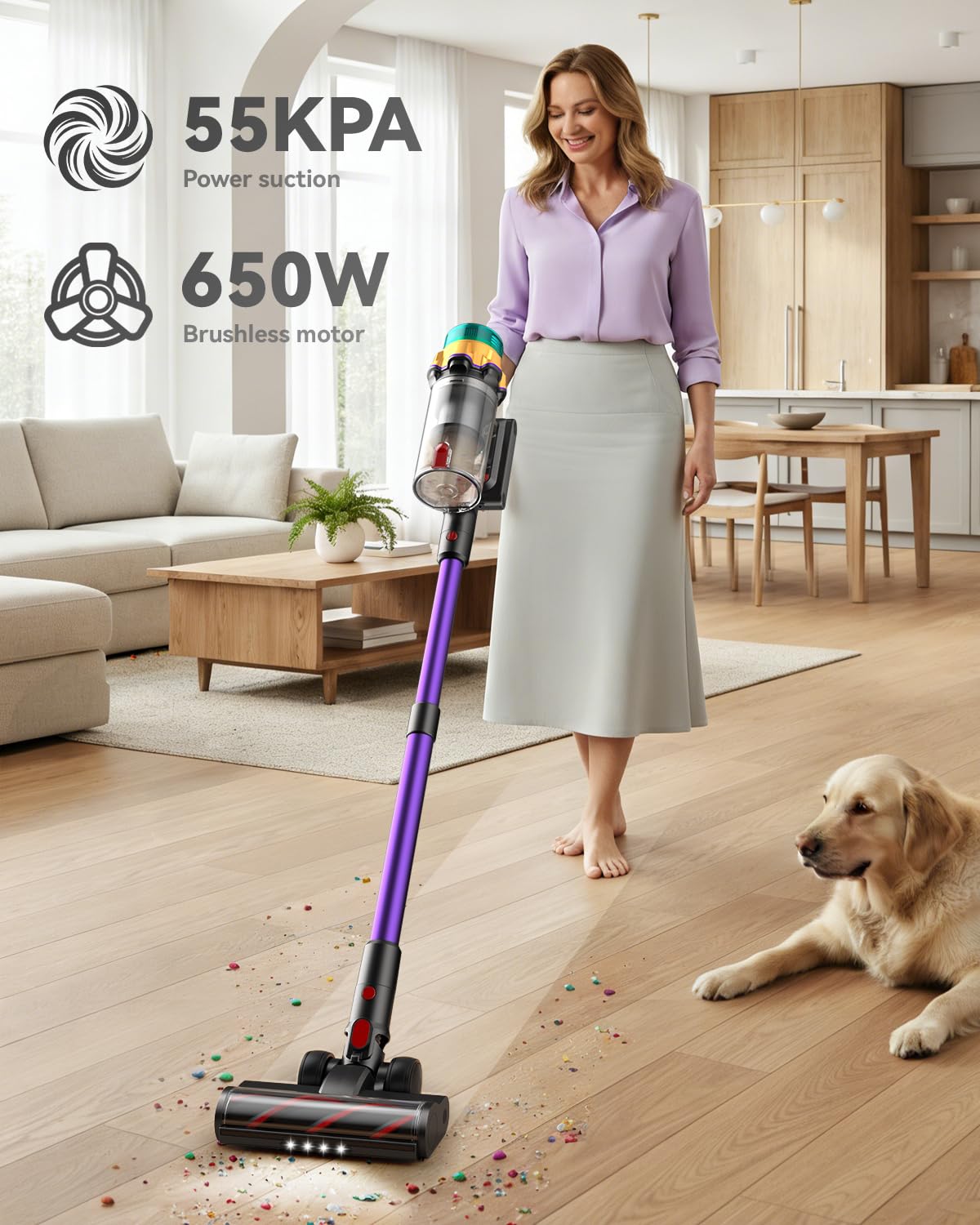 Cordless Stick Vacuum Cleaner 650W 60KPA K863577