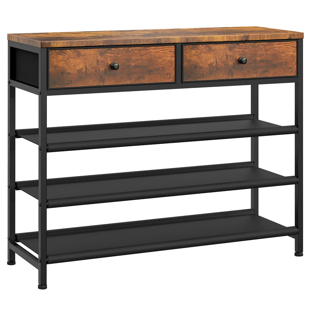4 Tier Shoe Storage Organizer with 2 Drawers A561939