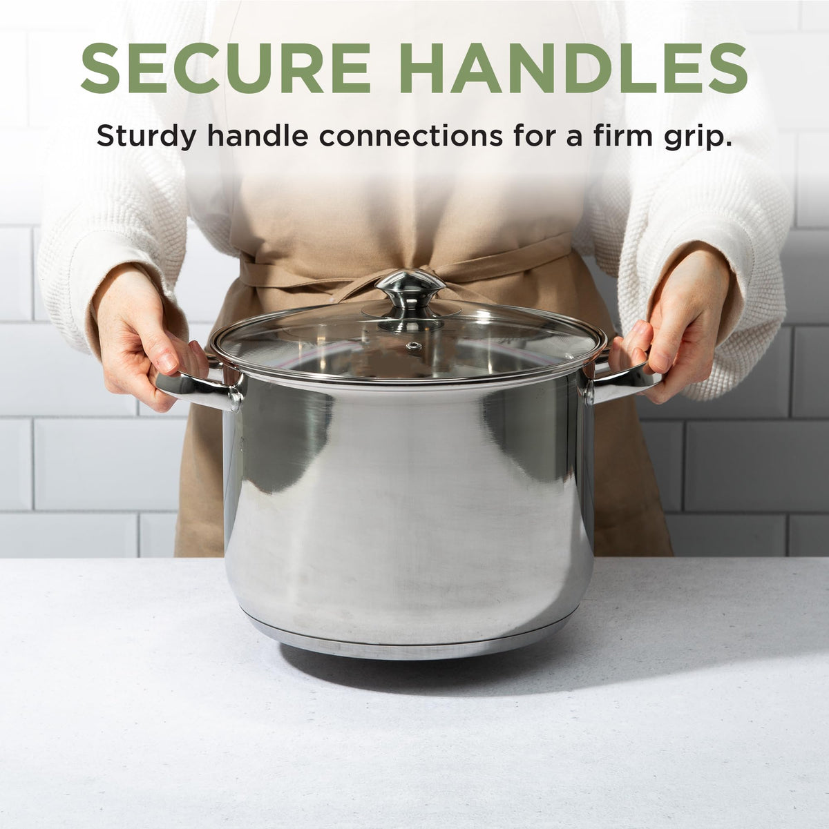 Stainless Steel 8-Quart Stock Pot with Glass Lid D4237