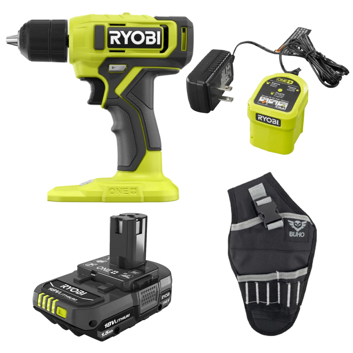 18V Drill/Driver Kit with Battery, Charger & Holster H800159