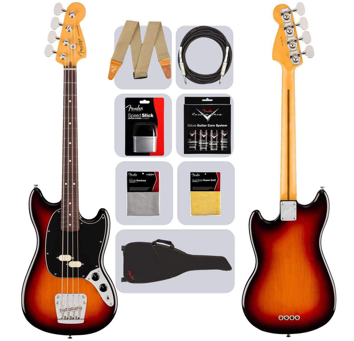 3-Color Sunburst Bass with Gig Bag A644865