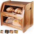 Acacia Wooden Bread Box E4841