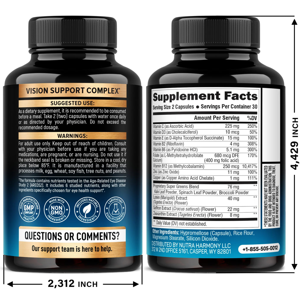 Lutein and Zeaxanthin 60 Caps B62420