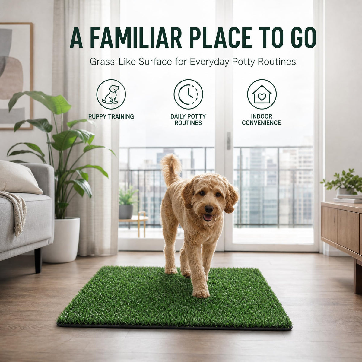 Dog Potty Grass Pads 2 Pack 30 x 20 in Replacement Turf N896