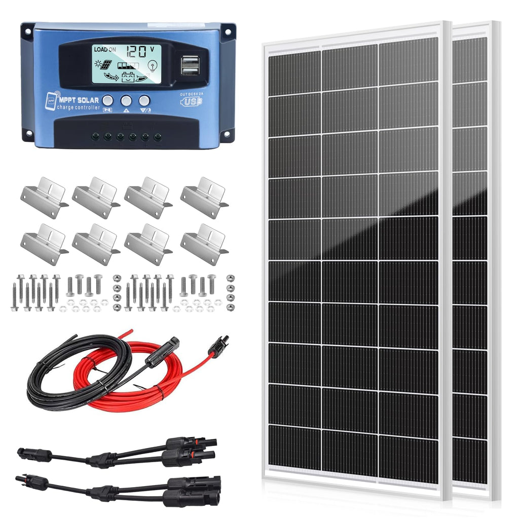 400 Watt Monocrystalline Solar Panel Kit with 30A MPPT Charge Controller Y2634