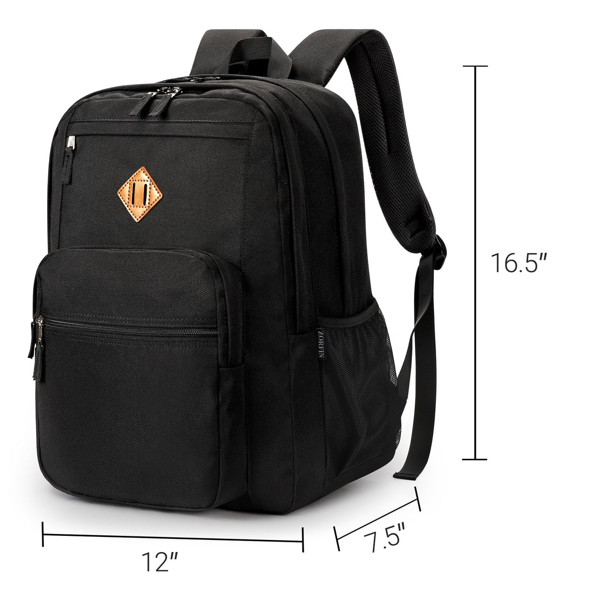 Black 26L Water Resistant Backpack W3372