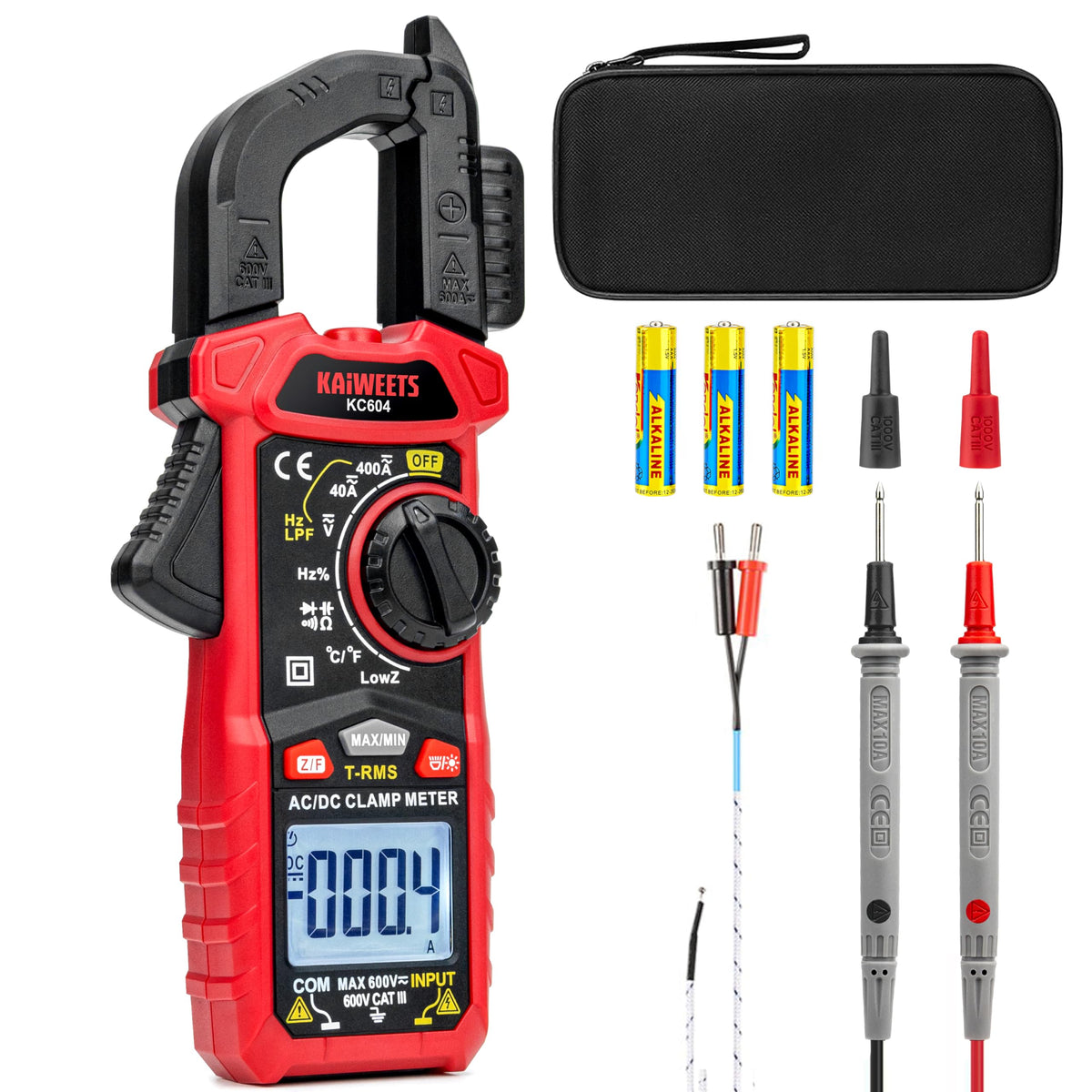 Digital Clamp Meter Multimeter with D-Shaped Jaw X720539